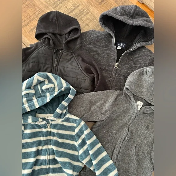 Toddler Set 2 Zip up Sweaters, 1 Onesie and 1 2PC - Picture 2 of 3